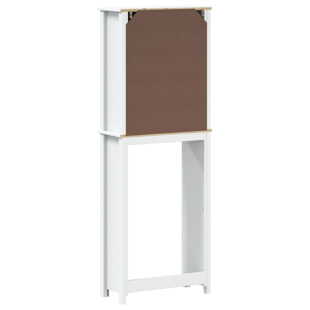 Toiletmeubel BERG 60x27x164,5 cm massief hout wit is nu te koop bij PeponiXL, paradijselijk wonen!