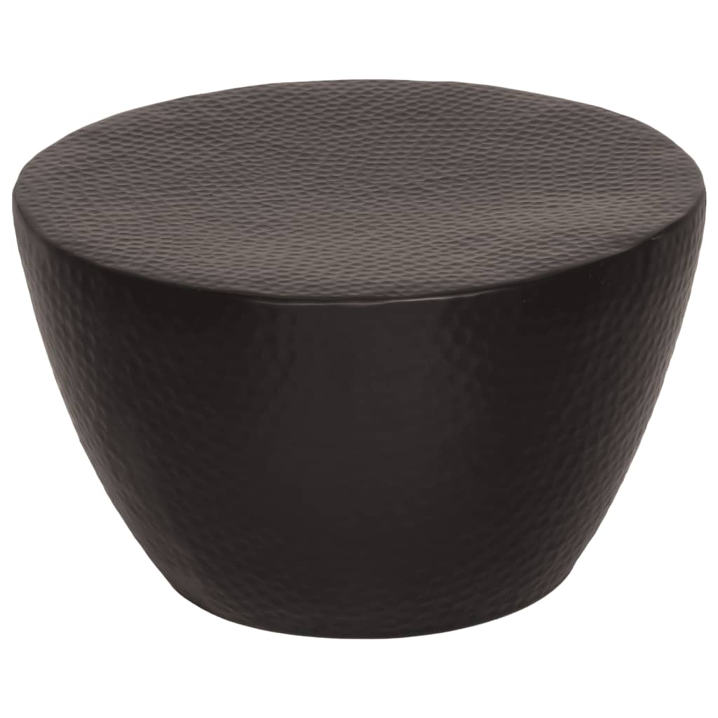 Salontafel Ø 50x30 cm gehamerd aluminium zwart is nu te koop bij PeponiXL, paradijselijk wonen!