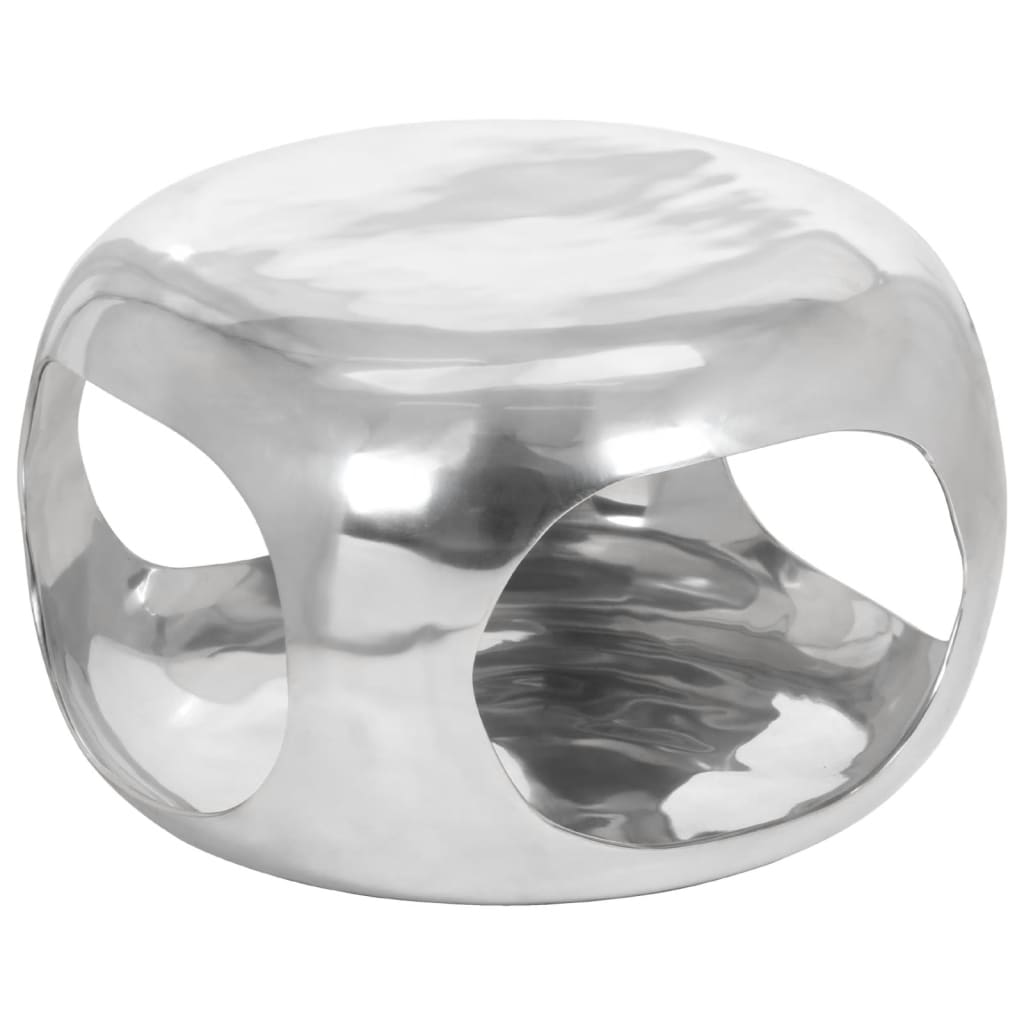Salontafel 50x50x30 cm aluminium zilverkleurig is nu te koop bij PeponiXL, paradijselijk wonen!