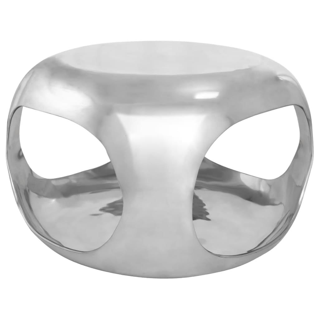 Salontafel 50x50x30 cm aluminium zilverkleurig is nu te koop bij PeponiXL, paradijselijk wonen!