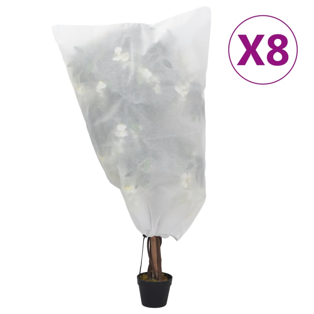 Plantenhoezen met trekkoord 8 st 70 g/m² 0,8x1 m is nu te koop bij PeponiXL, paradijselijk wonen!