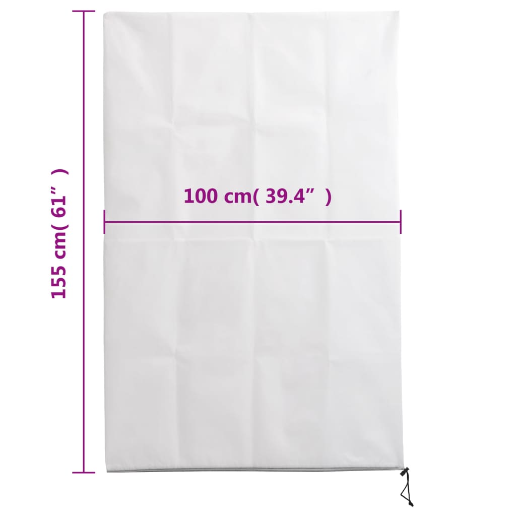 Plantenhoezen met ritssluiting 4 st 70 g/m² 1x1,55 m is nu te koop bij PeponiXL, paradijselijk wonen!