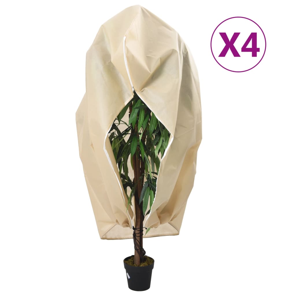 Plantenhoezen met rits 4 st 70 g/m² 1,55x1,55 m is nu te koop bij PeponiXL, paradijselijk wonen!