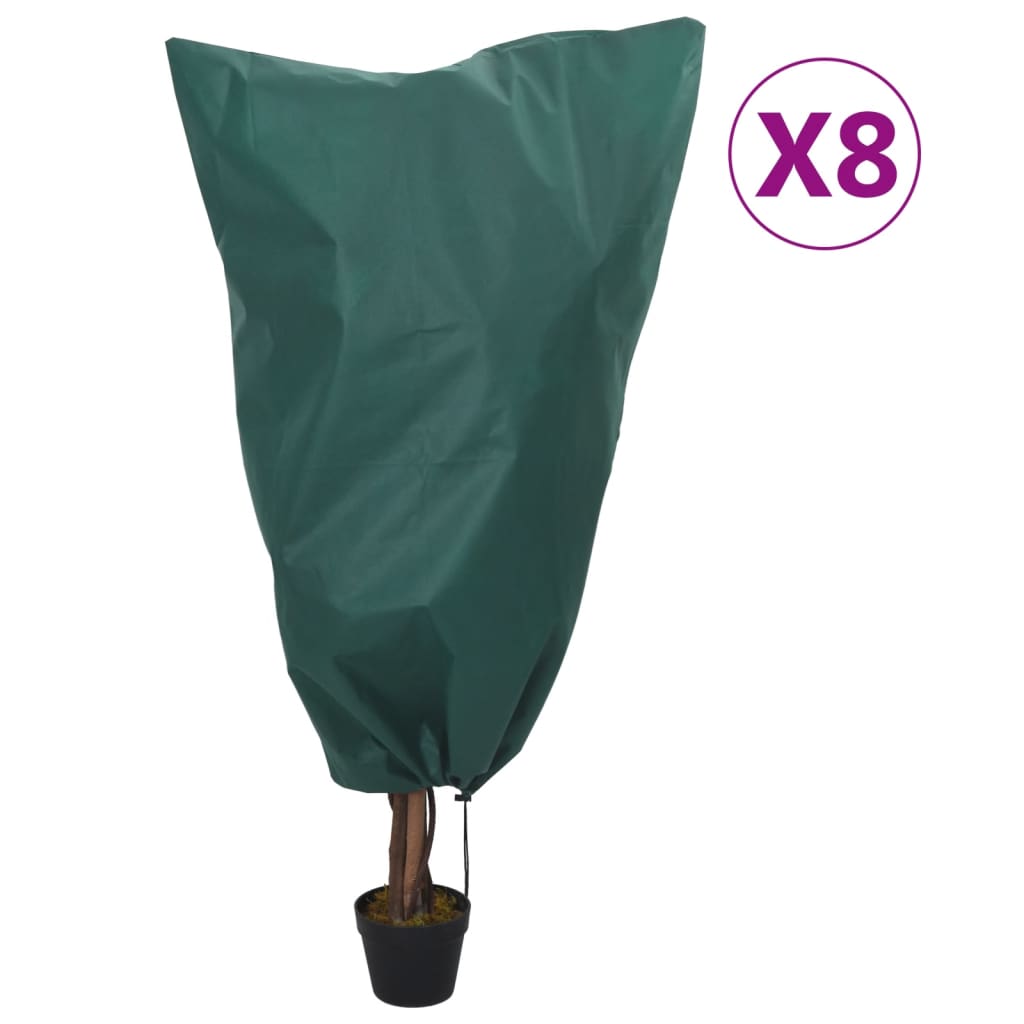 Plantenhoezen met trekkoord 8 st 70 g/m² 0,8x1 m is nu te koop bij PeponiXL, paradijselijk wonen!
