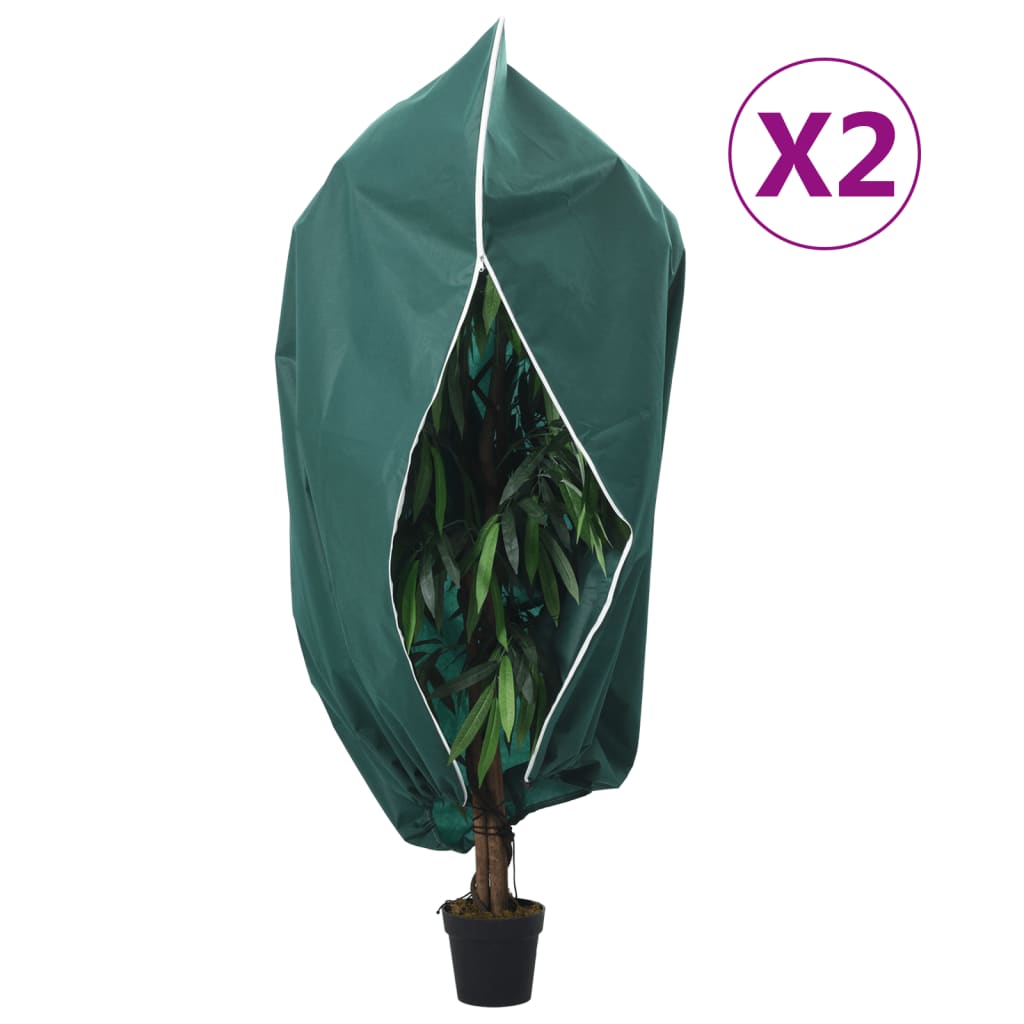 Plantenhoezen met ritssluiting 2 st 70 g/m² 3,14x2,5 m is nu te koop bij PeponiXL, paradijselijk wonen!