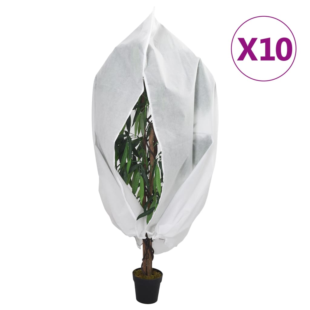 Plantenhoezen met ritssluiting 10 st 70 g/m² 1x1,55 m is nu te koop bij PeponiXL, paradijselijk wonen!