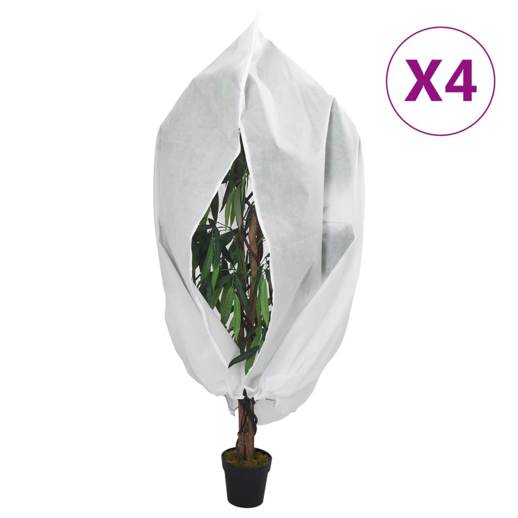 Plantenhoezen met ritssluiting 4 st 70 g/m² 2,36x2 m is nu te koop bij PeponiXL, paradijselijk wonen!