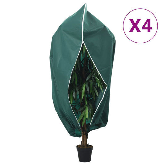 Plantenhoezen met ritssluiting 4 st 70 g/m² 3,14x2,5 m is nu te koop bij PeponiXL, paradijselijk wonen!