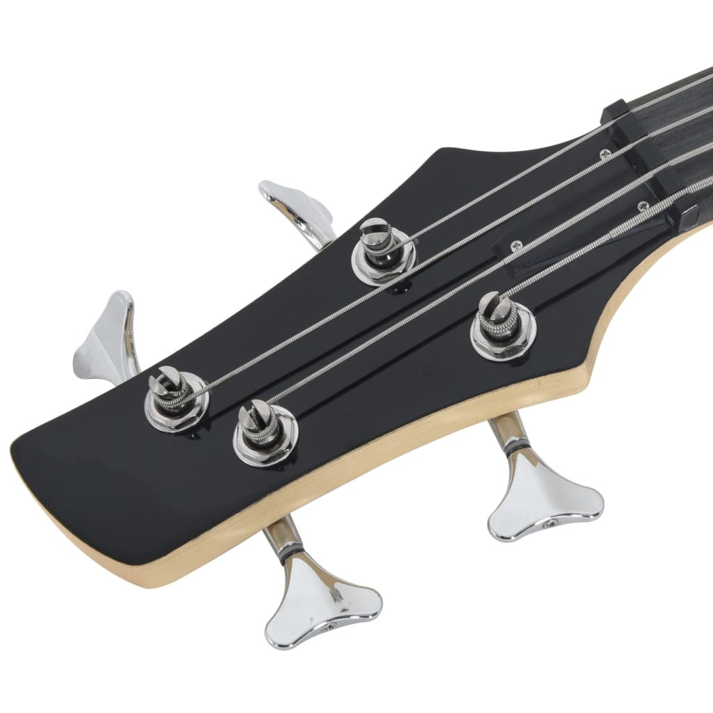 Basgitaar voor beginners elektrisch met tas 4/4 46" bruin zwart is nu te koop bij PeponiXL, paradijselijk wonen!