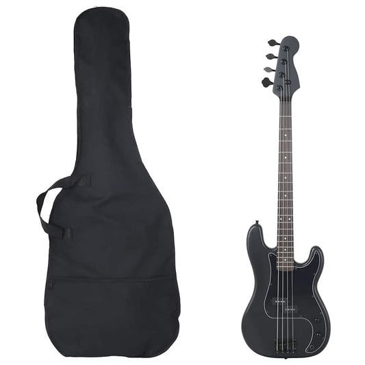 Basgitaar voor beginners elektrisch met tas 4/4 46" zwart is nu te koop bij PeponiXL, paradijselijk wonen!
