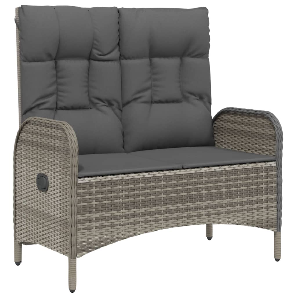 4-delige Tuinset met kussens poly rattan grijs is nu te koop bij PeponiXL, paradijselijk wonen!