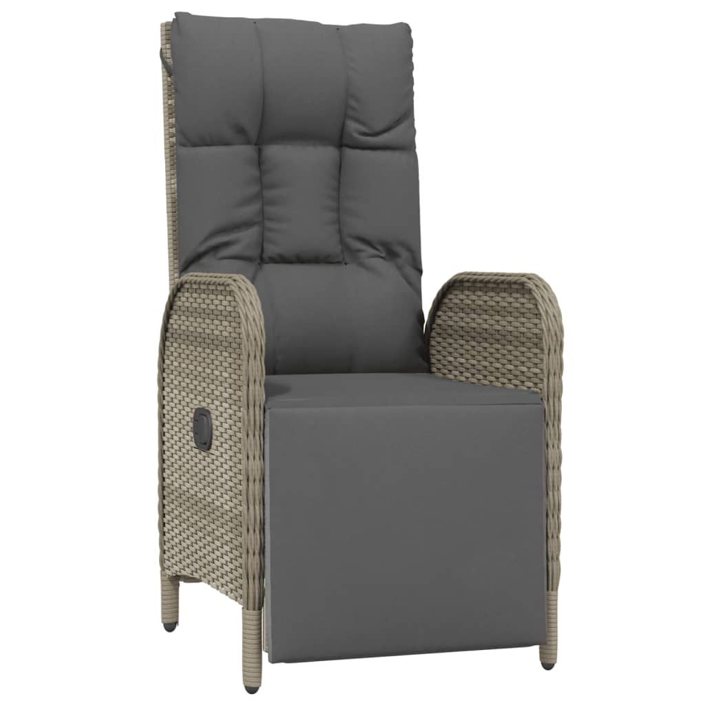 4-delige Tuinset met kussens poly rattan grijs is nu te koop bij PeponiXL, paradijselijk wonen!