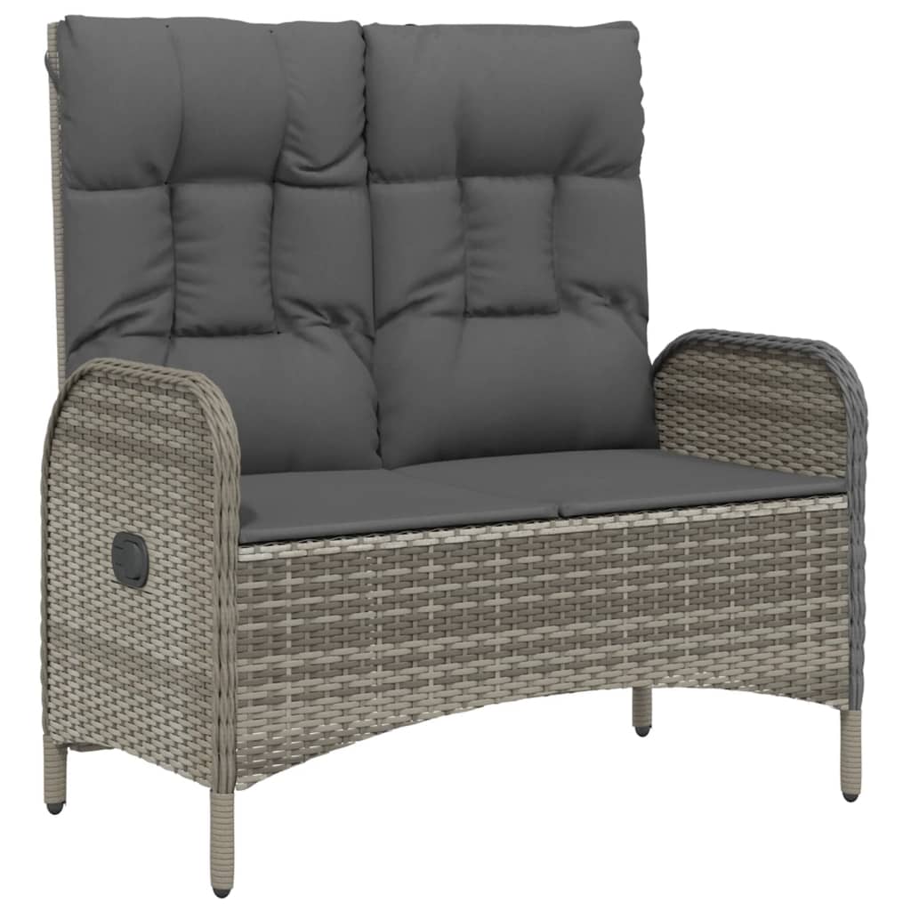 4-delige Tuinset met kussens poly rattan grijs is nu te koop bij PeponiXL, paradijselijk wonen!