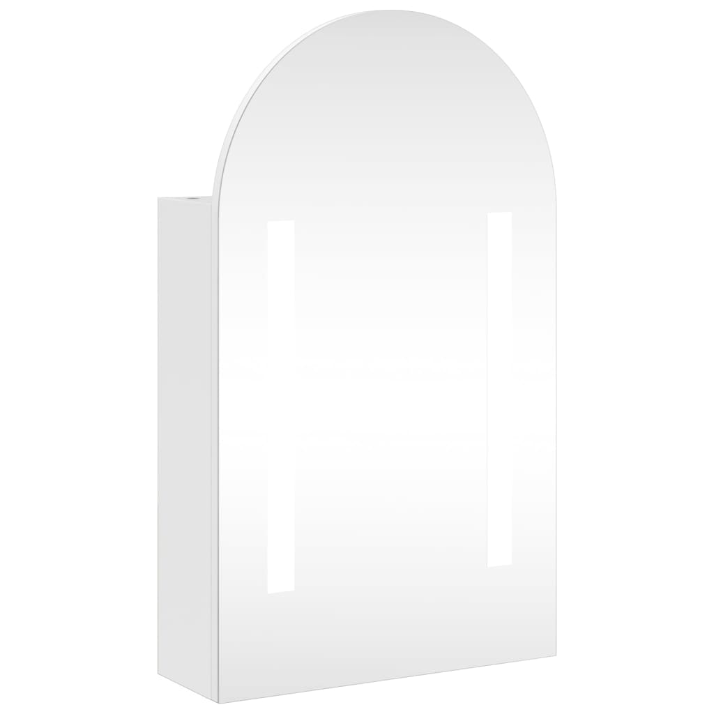 Badkamerkast met spiegel en LED gebogen 42x13x70 cm wit is nu te koop bij PeponiXL, paradijselijk wonen!