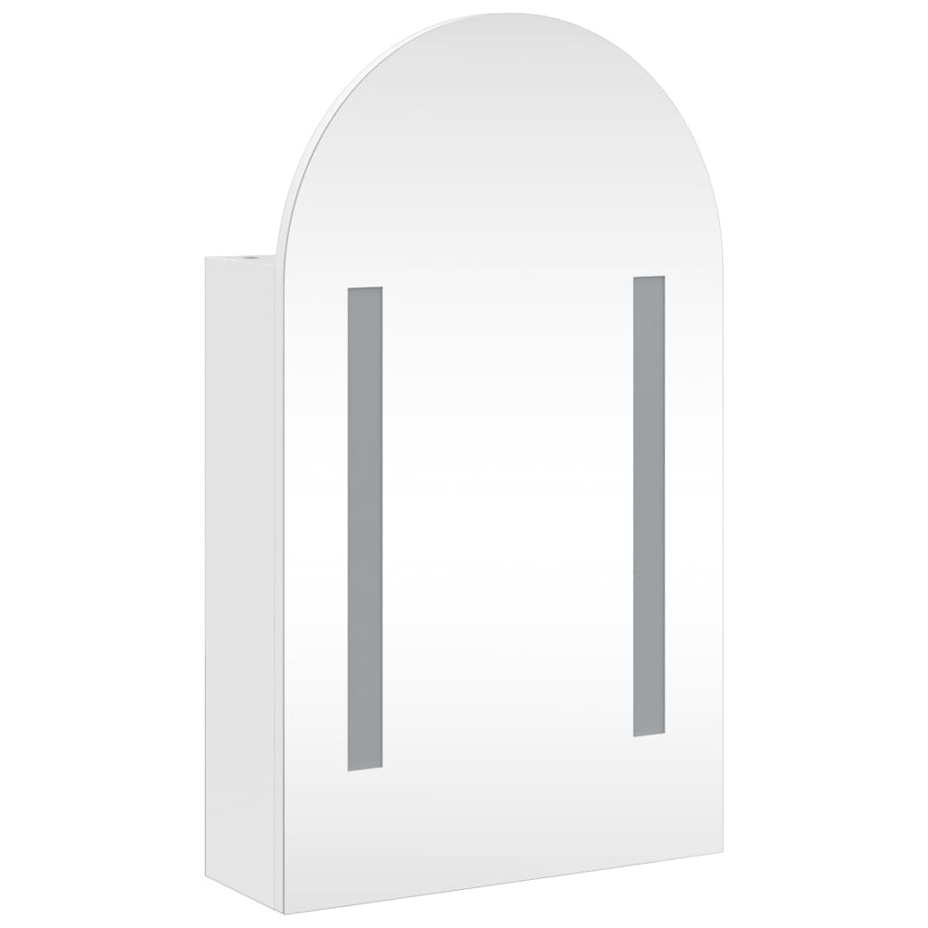 Badkamerkast met spiegel en LED gebogen 42x13x70 cm wit is nu te koop bij PeponiXL, paradijselijk wonen!