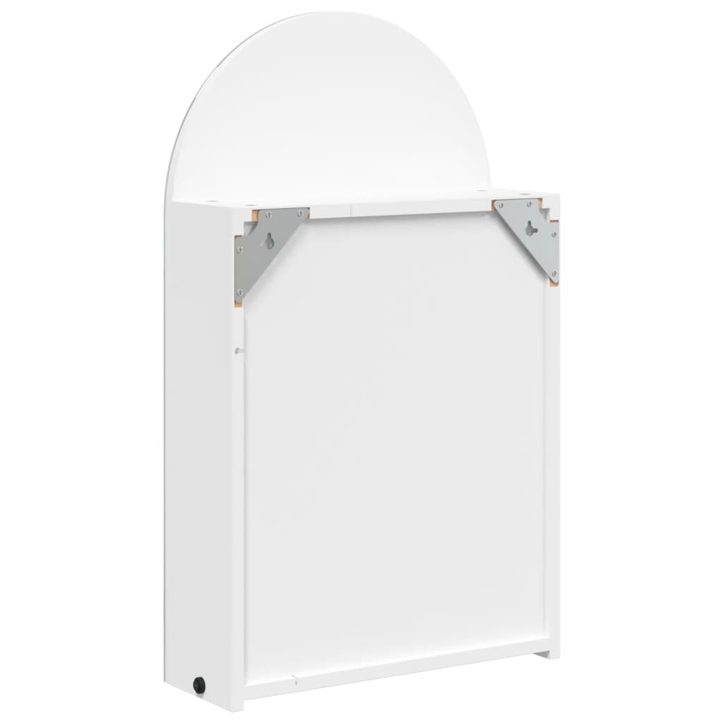 Badkamerkast met spiegel en LED gebogen 42x13x70 cm wit is nu te koop bij PeponiXL, paradijselijk wonen!