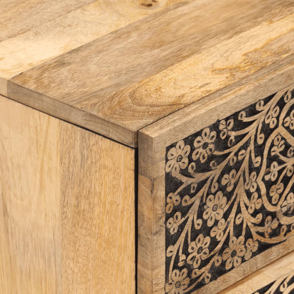 Nachtkastjes 2 st 40x33x46 cm massief mangohout is nu te koop bij PeponiXL, paradijselijk wonen!