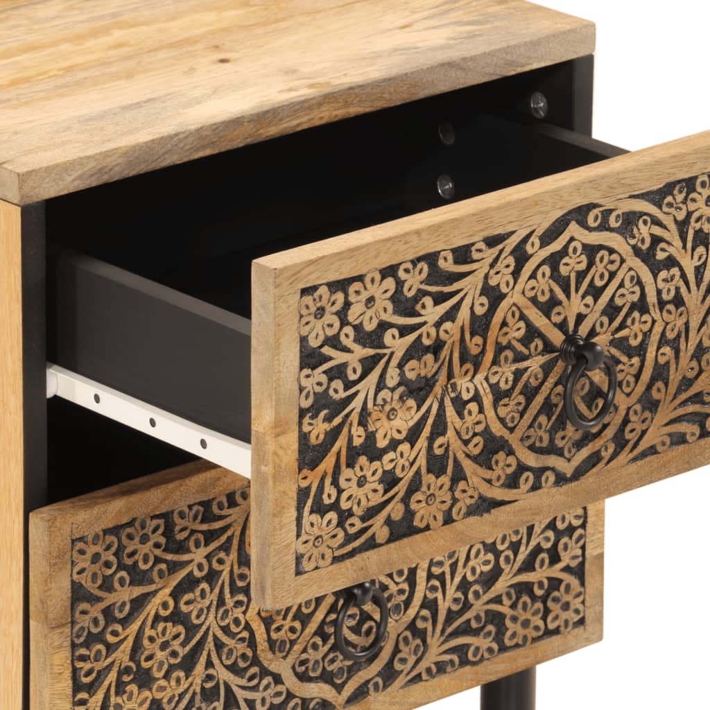 Nachtkastjes 2 st 40x33x46 cm massief mangohout is nu te koop bij PeponiXL, paradijselijk wonen!