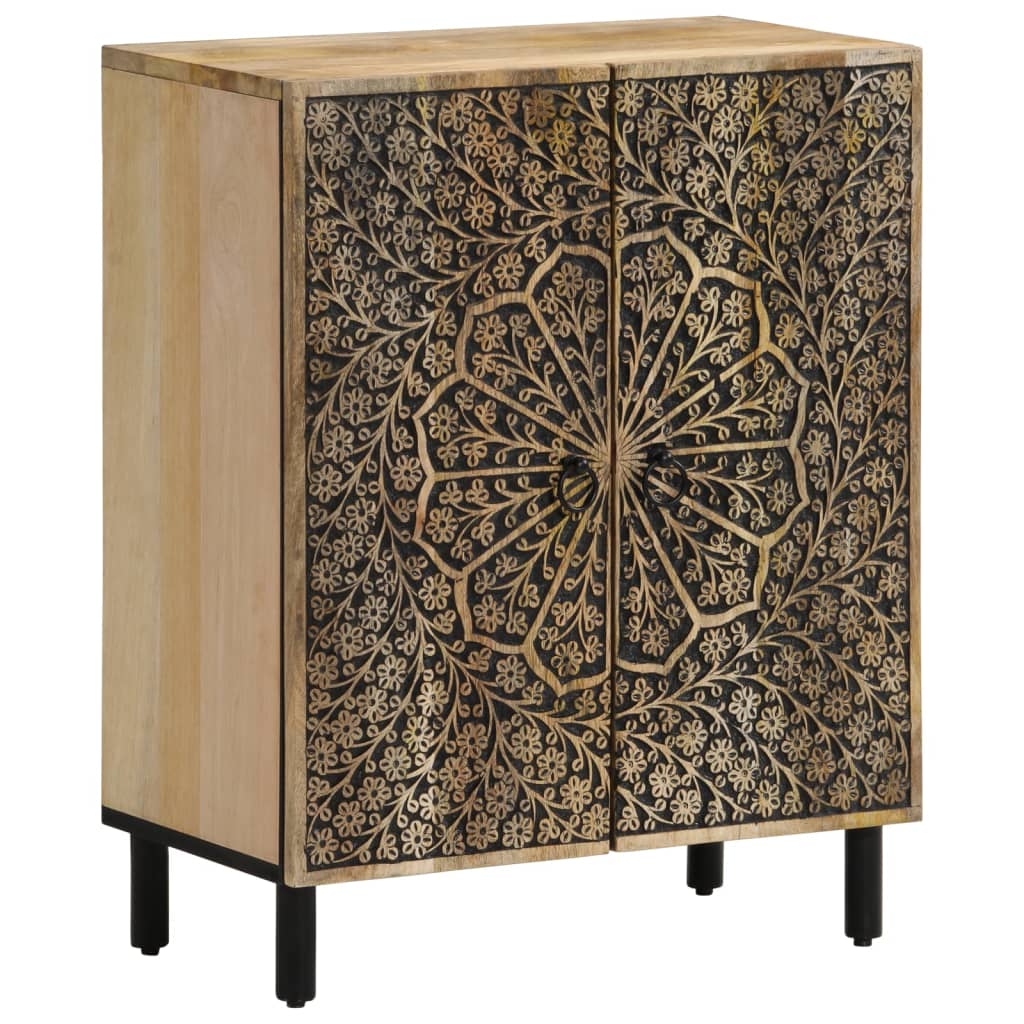 Bijzetkast 60x33x75 cm massief mangohout is nu te koop bij PeponiXL, paradijselijk wonen!