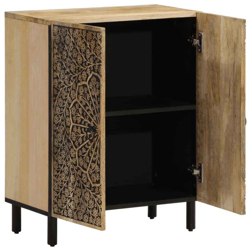 Bijzetkast 60x33x75 cm massief mangohout is nu te koop bij PeponiXL, paradijselijk wonen!