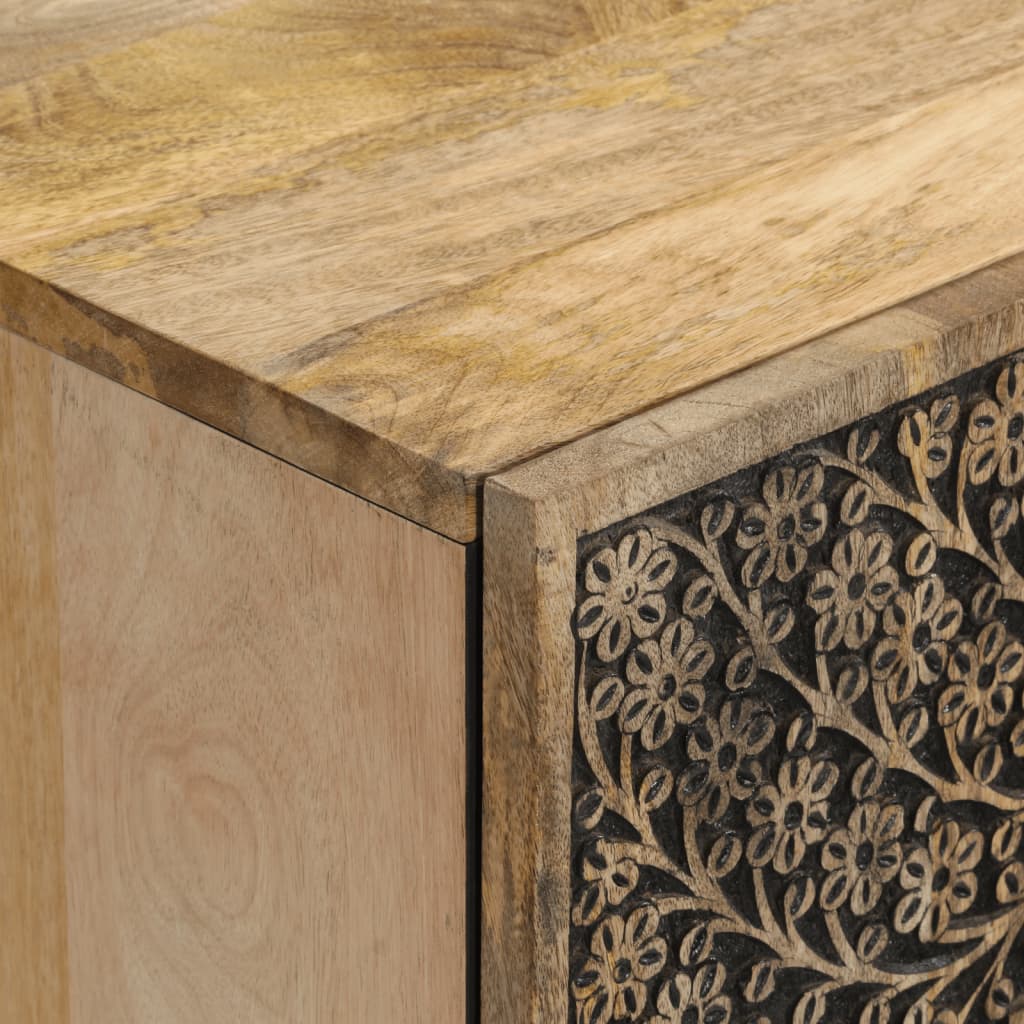 Bijzetkast 60x33x75 cm massief mangohout is nu te koop bij PeponiXL, paradijselijk wonen!