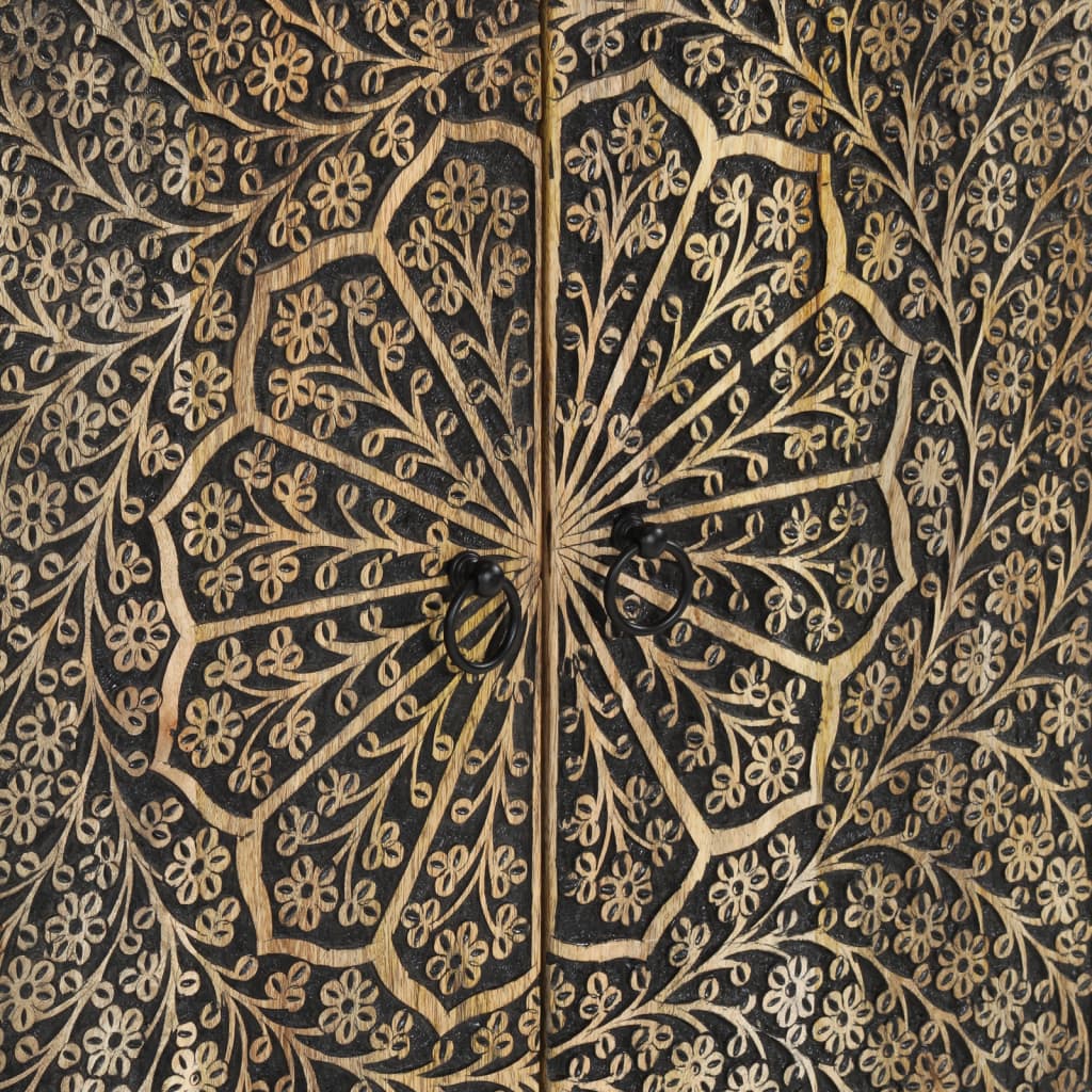 Bijzetkast 60x33x75 cm massief mangohout is nu te koop bij PeponiXL, paradijselijk wonen!