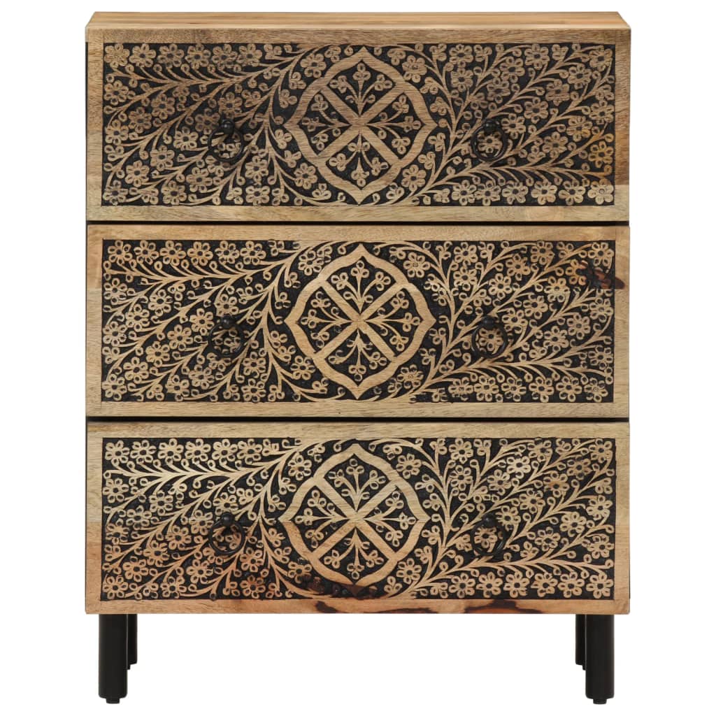 Bijzetkast 60x33x75 cm massief mangohout is nu te koop bij PeponiXL, paradijselijk wonen!