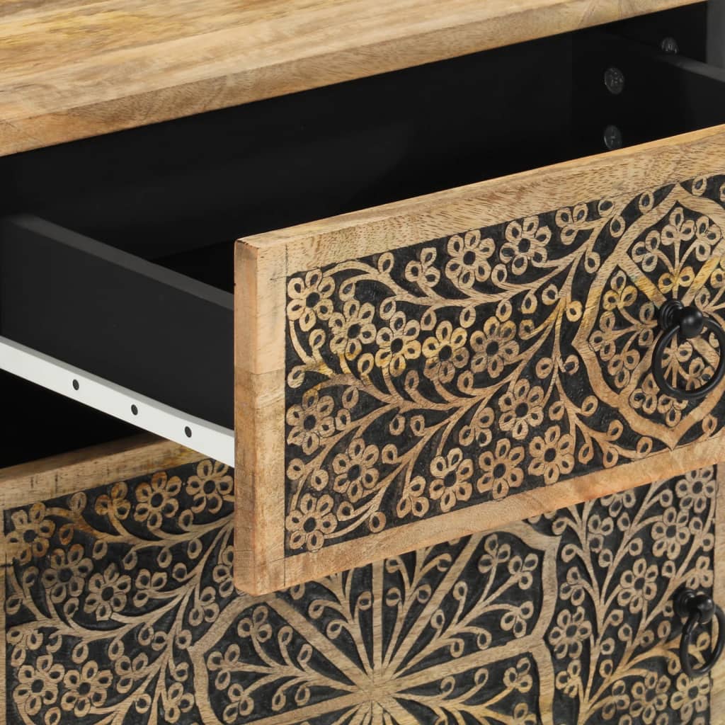 Nachtkastje 50x33x60 cm massief mangohout is nu te koop bij PeponiXL, paradijselijk wonen!