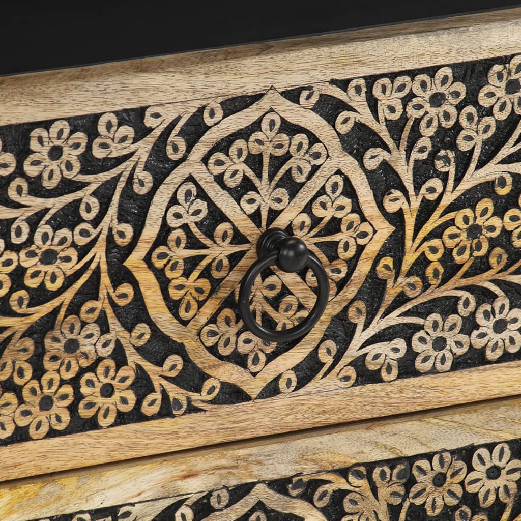 Nachtkastje 50x33x60 cm massief mangohout is nu te koop bij PeponiXL, paradijselijk wonen!