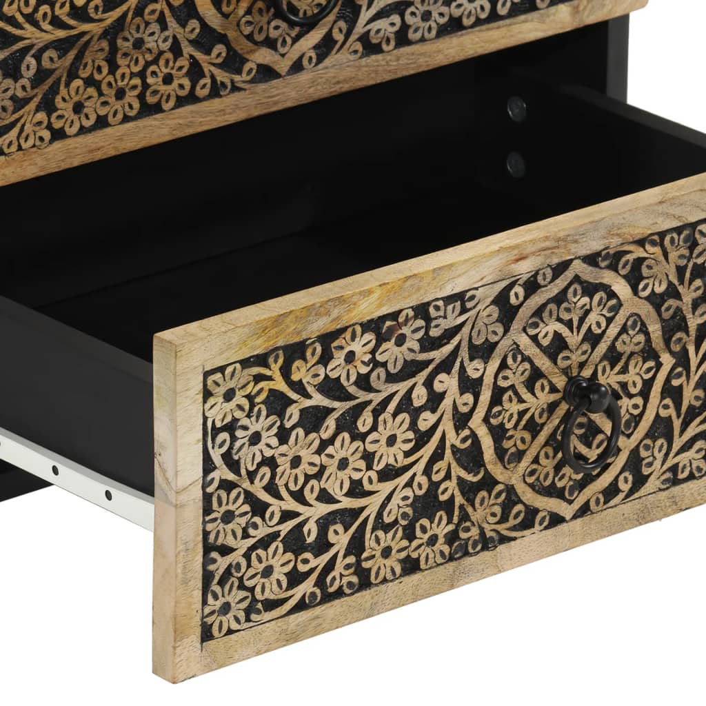 Nachtkastje 50x33x60 cm massief mangohout is nu te koop bij PeponiXL, paradijselijk wonen!