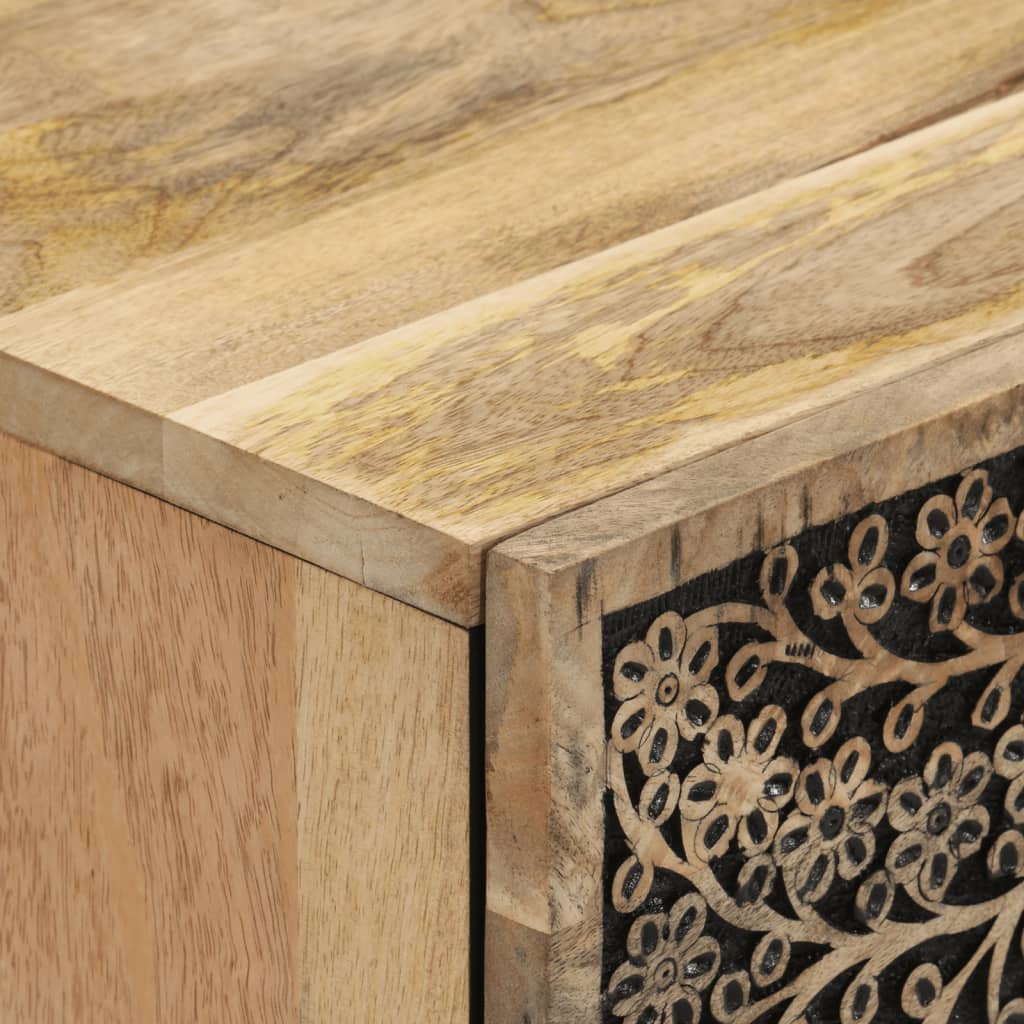 Nachtkastje 50x33x60 cm massief mangohout is nu te koop bij PeponiXL, paradijselijk wonen!