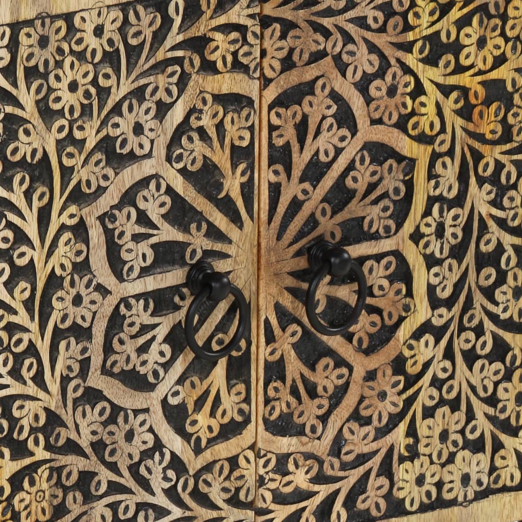 Nachtkastje 50x33x60 cm massief mangohout is nu te koop bij PeponiXL, paradijselijk wonen!