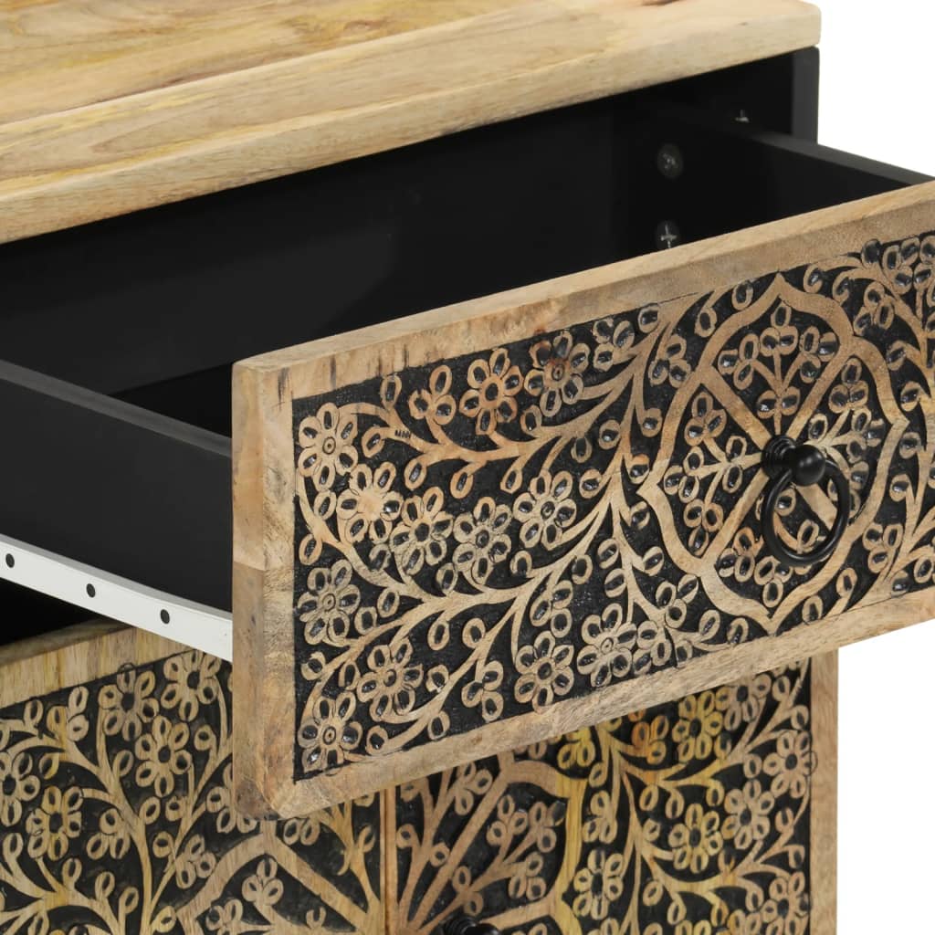 Nachtkastje 50x33x60 cm massief mangohout is nu te koop bij PeponiXL, paradijselijk wonen!