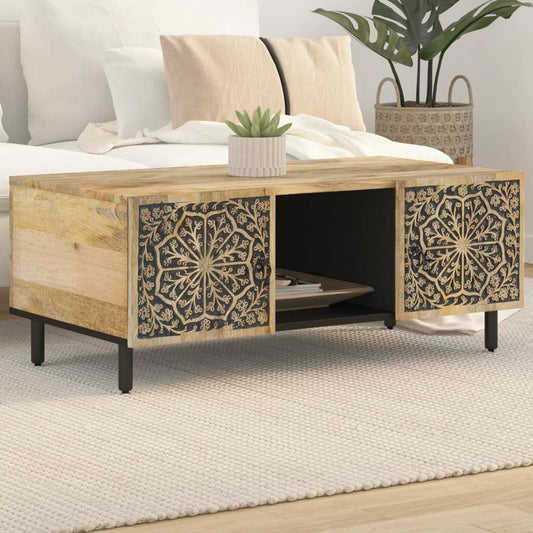 Salontafel 100x54x40 cm massief mangohout is nu te koop bij PeponiXL, paradijselijk wonen!