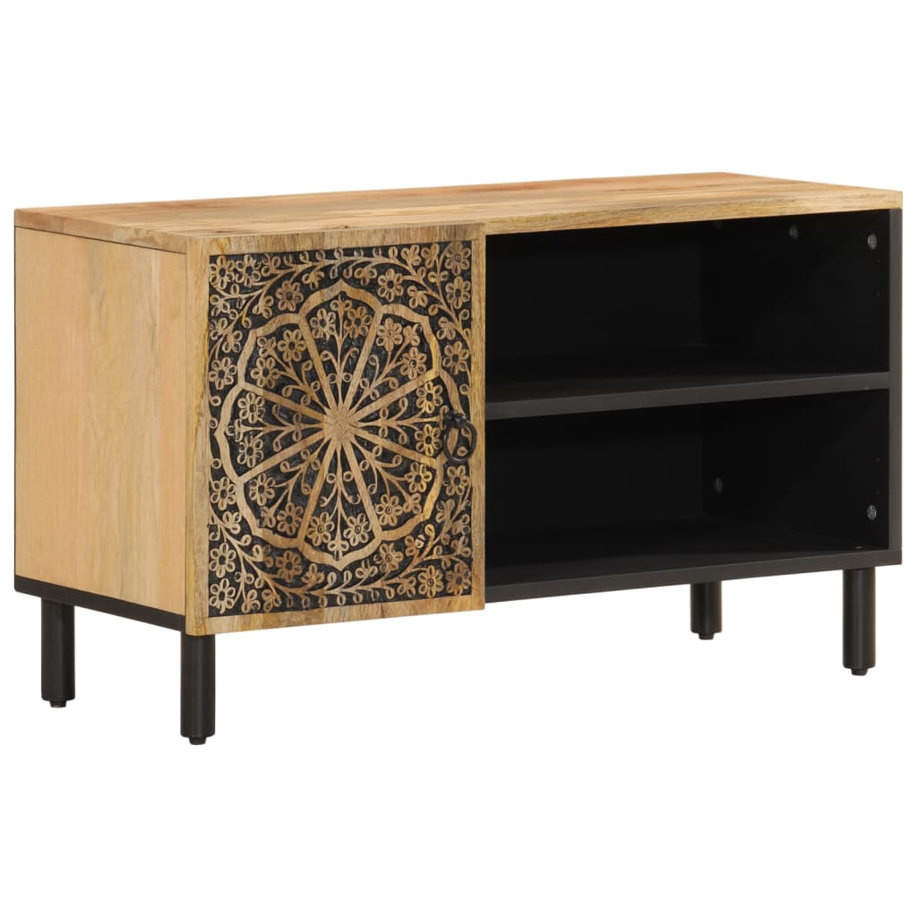 Tv-meubel 80x31x46 cm massief mangohout is nu te koop bij PeponiXL, paradijselijk wonen!