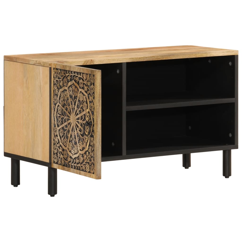 Tv-meubel 80x31x46 cm massief mangohout is nu te koop bij PeponiXL, paradijselijk wonen!