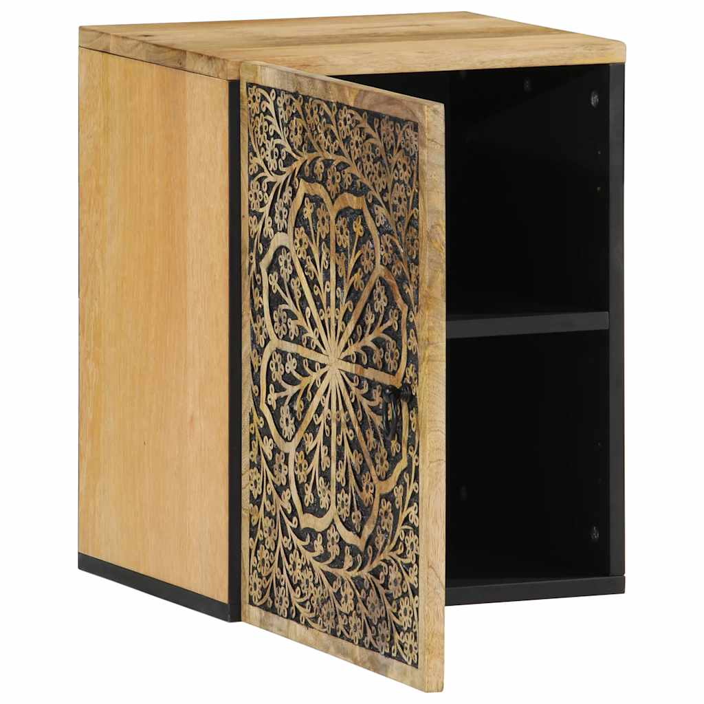 Badkamerwandkast 38x33x48 cm massief mangohout is nu te koop bij PeponiXL, paradijselijk wonen!