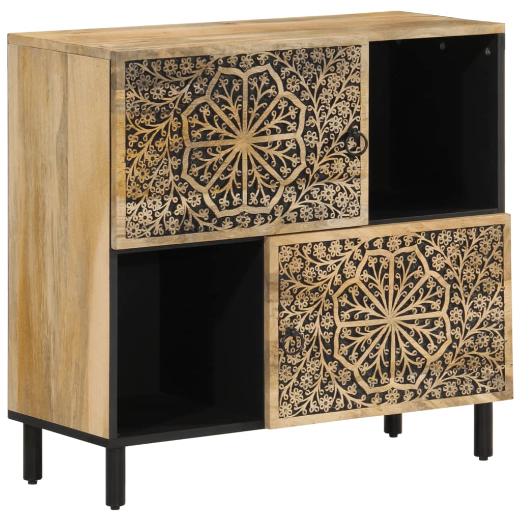 Bijzetkast 80x33x75 cm massief mangohout is nu te koop bij PeponiXL, paradijselijk wonen!