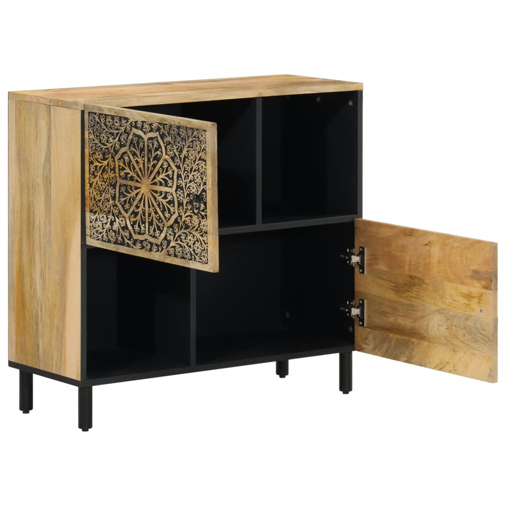Bijzetkast 80x33x75 cm massief mangohout is nu te koop bij PeponiXL, paradijselijk wonen!