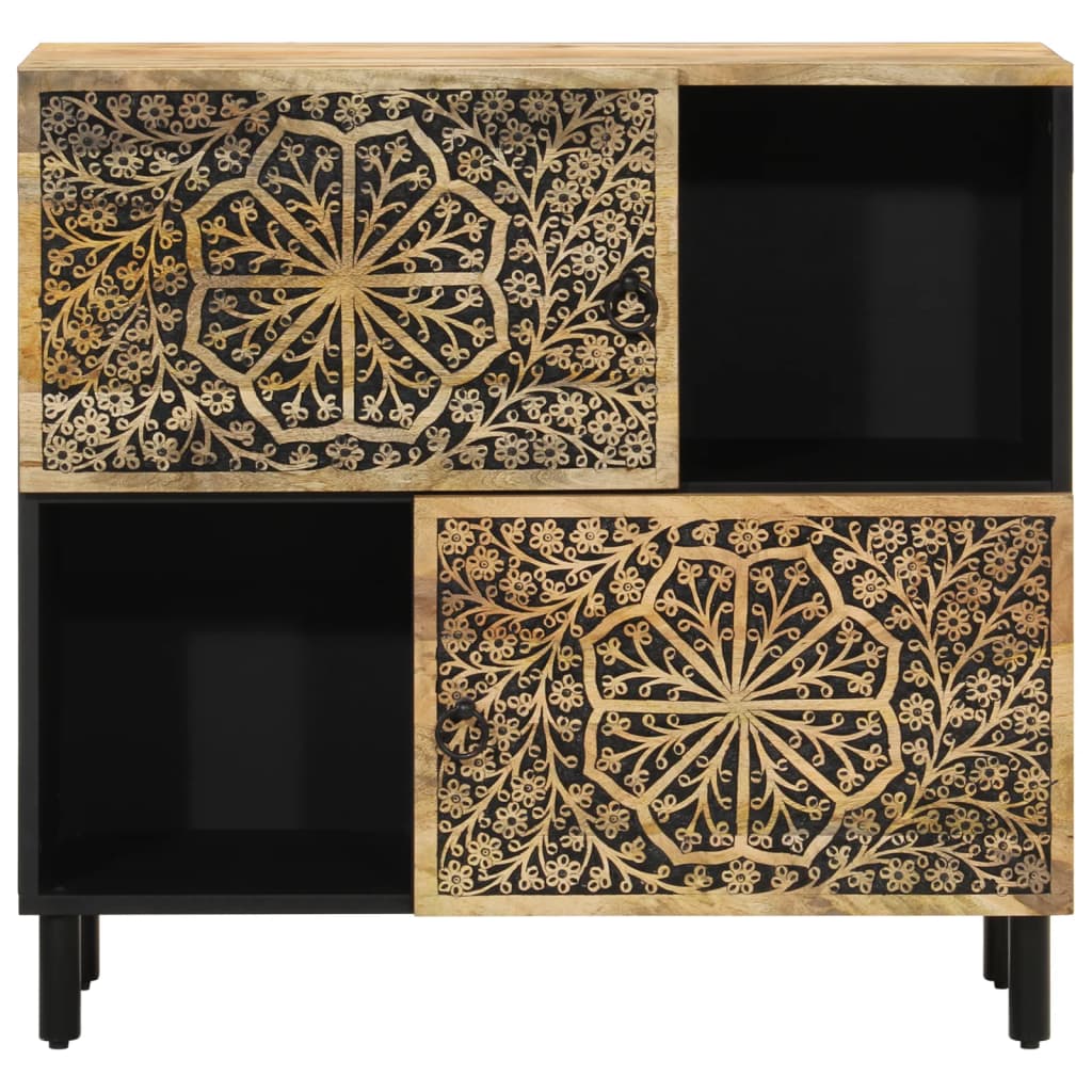 Bijzetkast 80x33x75 cm massief mangohout is nu te koop bij PeponiXL, paradijselijk wonen!