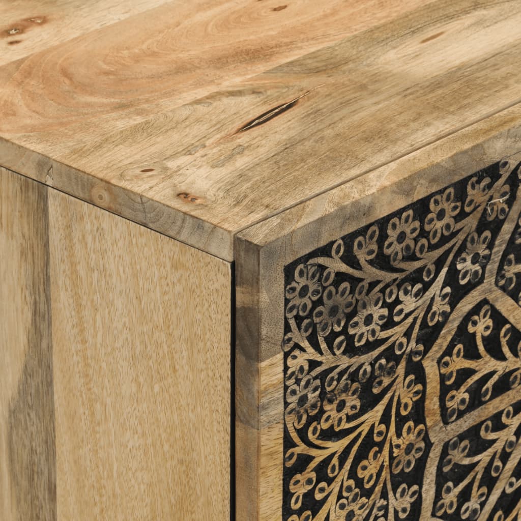 Bijzetkast 80x33x75 cm massief mangohout is nu te koop bij PeponiXL, paradijselijk wonen!