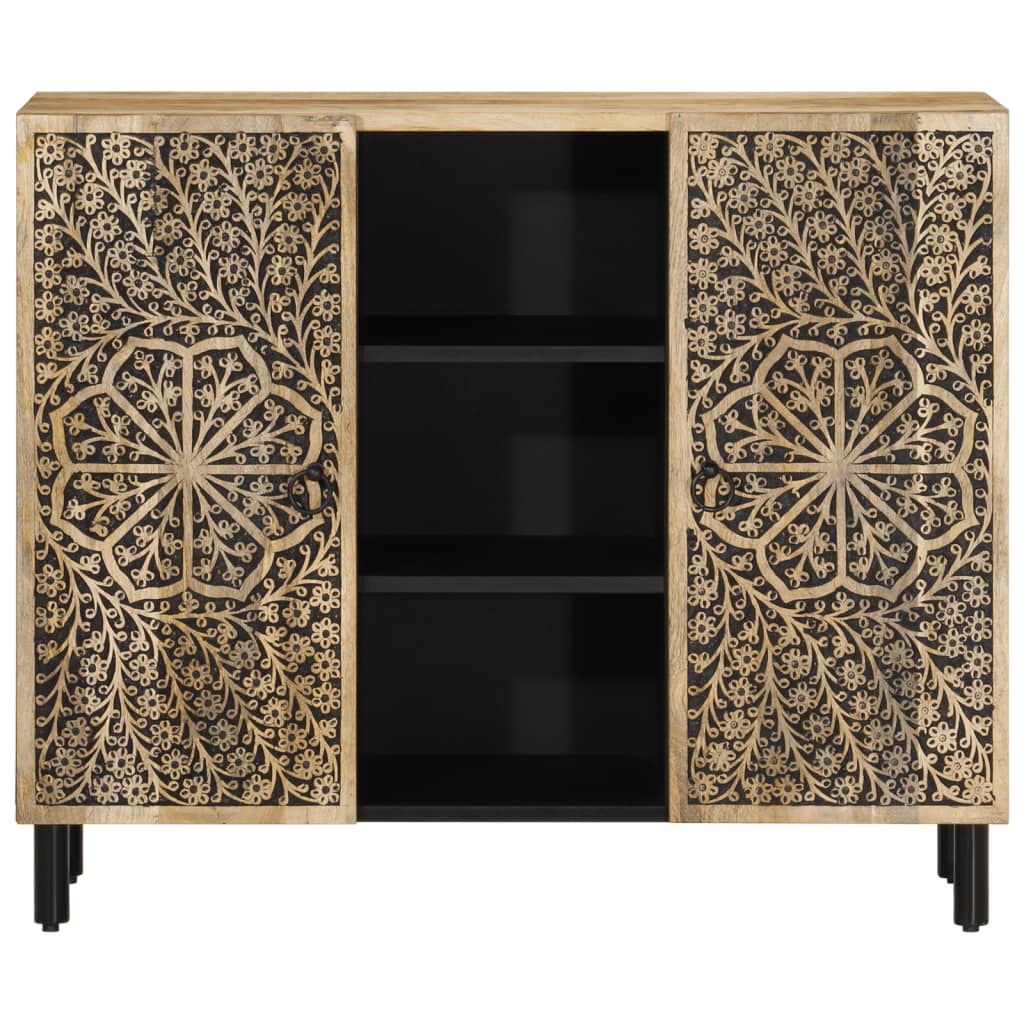 Bijzetkast 90x33x75 cm massief mangohout is nu te koop bij PeponiXL, paradijselijk wonen!