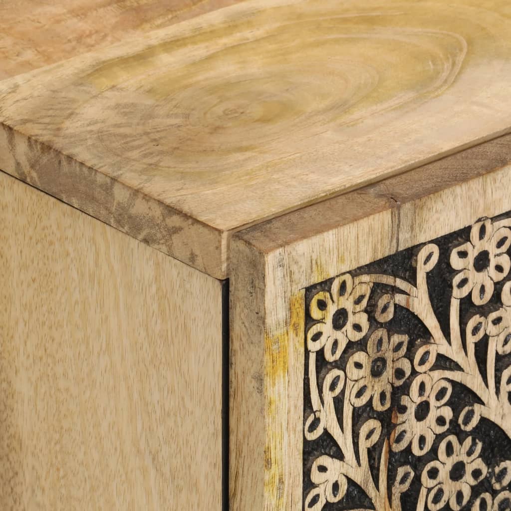 Bijzetkast 90x33x75 cm massief mangohout is nu te koop bij PeponiXL, paradijselijk wonen!
