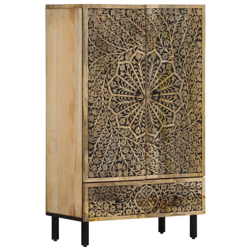 Hoge kast 60x33x100 cm massief mangohout is nu te koop bij PeponiXL, paradijselijk wonen!