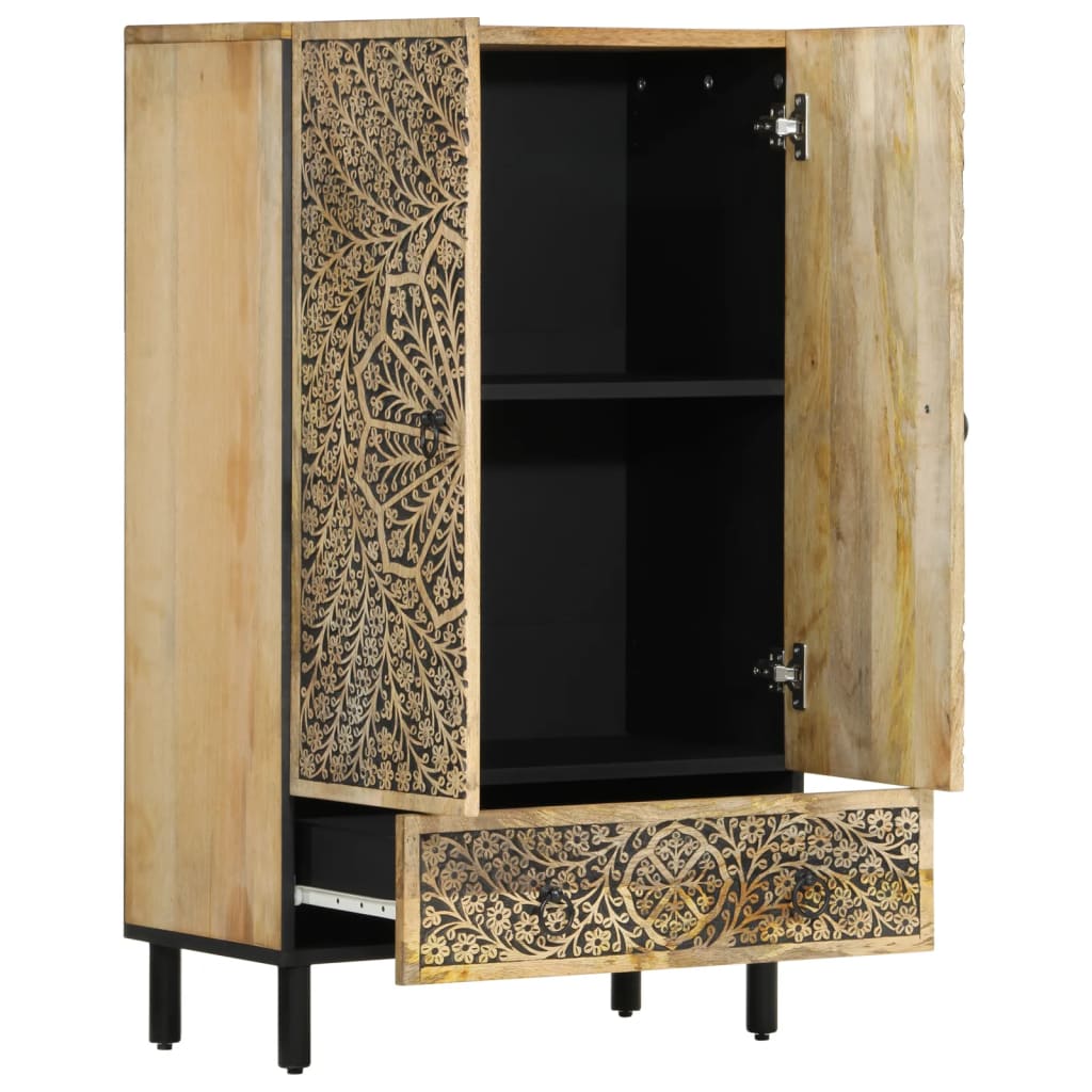 Hoge kast 60x33x100 cm massief mangohout is nu te koop bij PeponiXL, paradijselijk wonen!