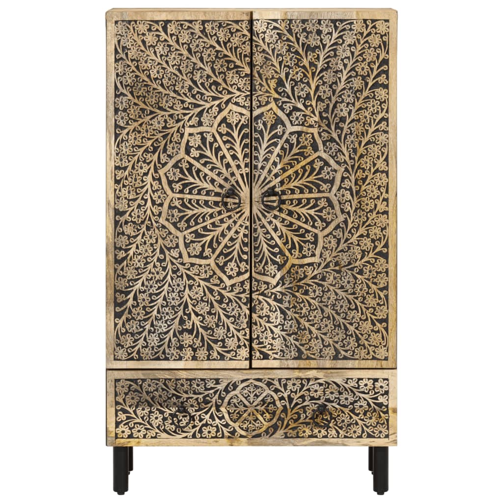 Hoge kast 60x33x100 cm massief mangohout is nu te koop bij PeponiXL, paradijselijk wonen!