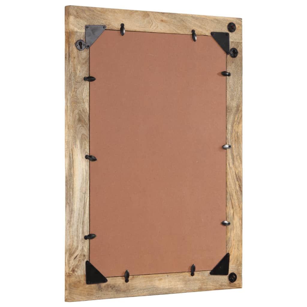 Badkamerspiegel 50x70x2,5 cm massief mangohout en glas is nu te koop bij PeponiXL, paradijselijk wonen!