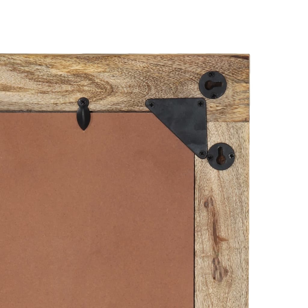 Badkamerspiegel 50x70x2,5 cm massief mangohout en glas is nu te koop bij PeponiXL, paradijselijk wonen!
