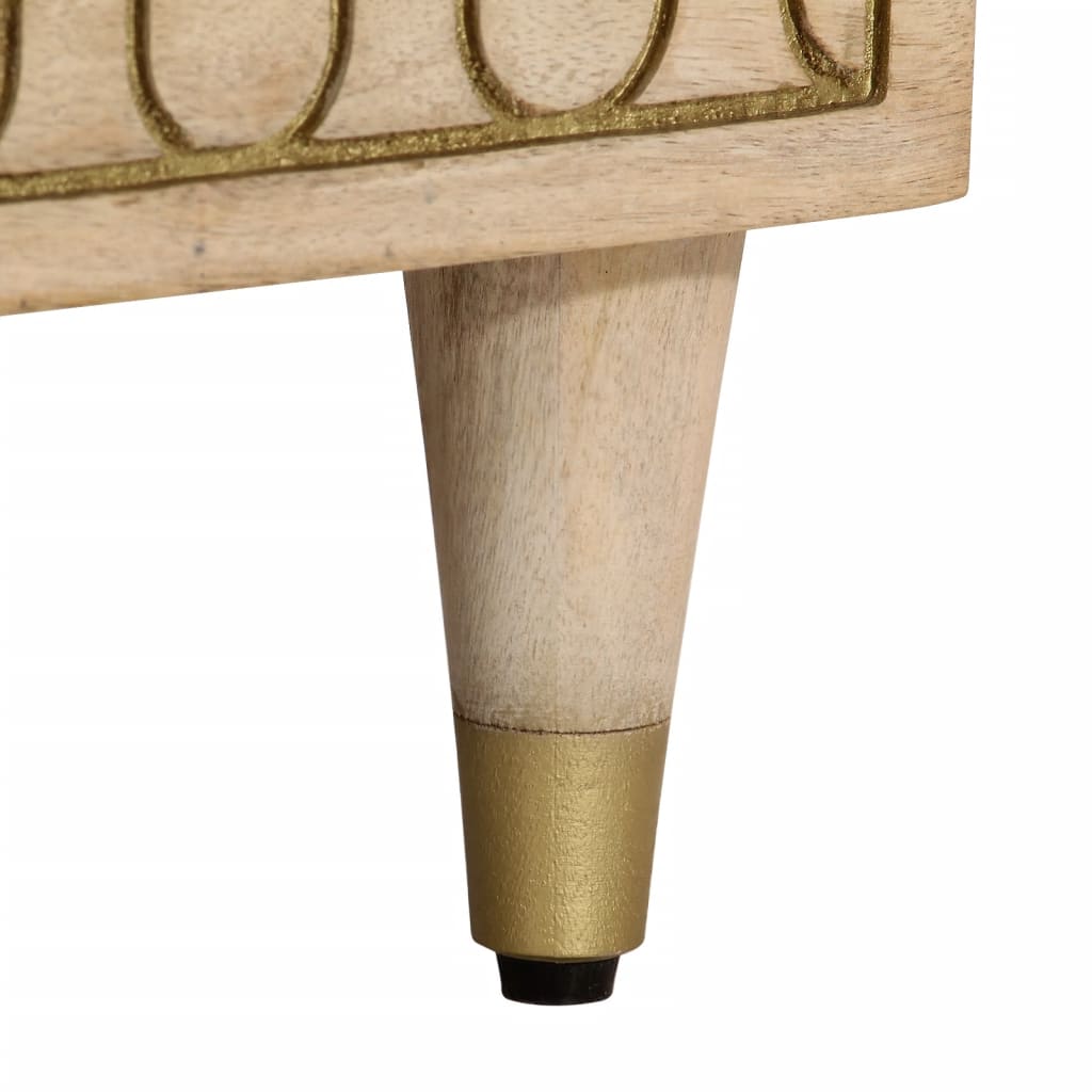 Nachtkastjes 2 st 40x33x46 cm massief mangohout is nu te koop bij PeponiXL, paradijselijk wonen!