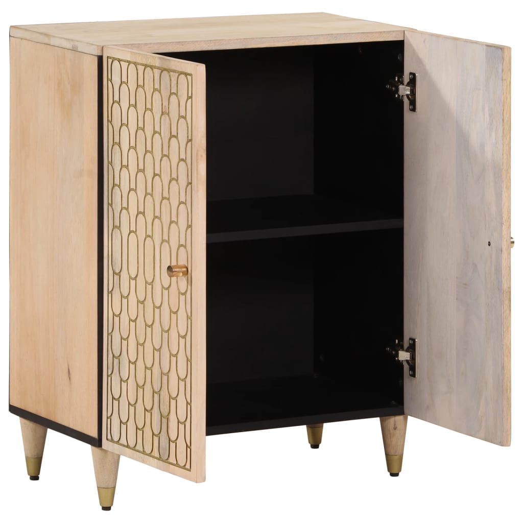 Bijzetkast 60x33x75 cm massief mangohout is nu te koop bij PeponiXL, paradijselijk wonen!